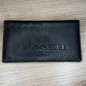 Coach soft pebble leather Check Holder